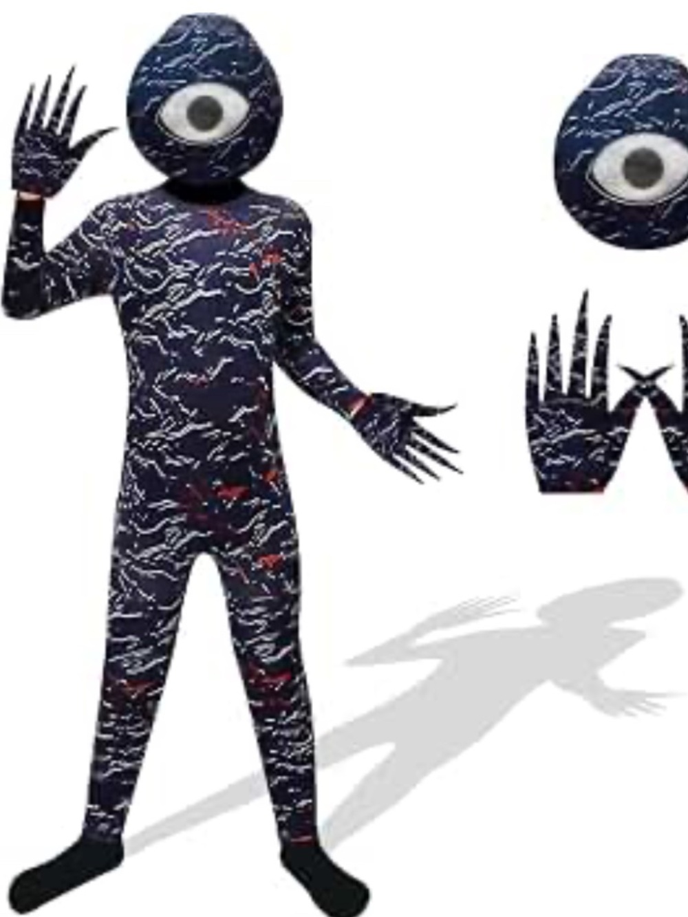 Kids Roblox Doors SEEK Halloween Costume Jumpsuit & Mask Size 120